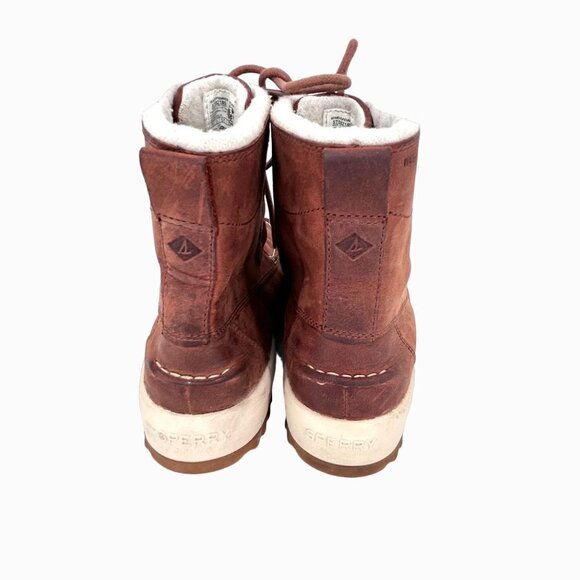 SPERRY MARITIME CRUZ TOP-SIDER BROWN LEATHER THINSULATE CHUKKA BOOTS - 7 - Picture 5 of 11